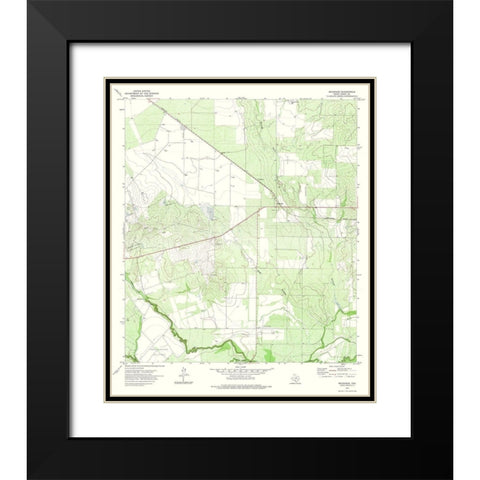 Brundage Texas Quad - USGS 1972 Black Modern Wood Framed Art Print with Double Matting by USGS