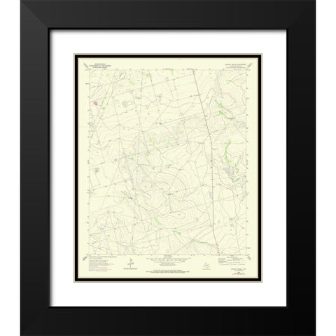 Bryant Ranch Texas Quad - USGS 1964 Black Modern Wood Framed Art Print with Double Matting by USGS