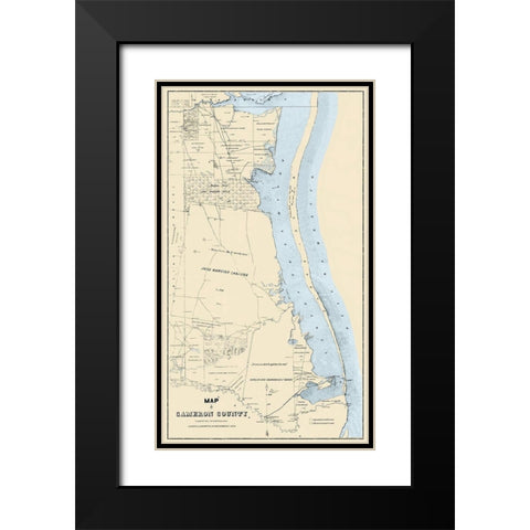 Cameron Texas Landowner - Langermann 1880 Black Modern Wood Framed Art Print with Double Matting by Langermann