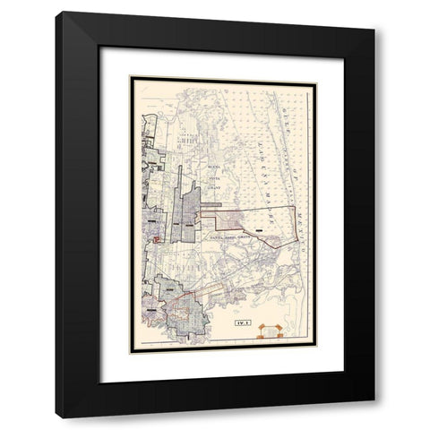 Cameron Texas Part Two - Beard 1956 Black Modern Wood Framed Art Print with Double Matting by Beard
