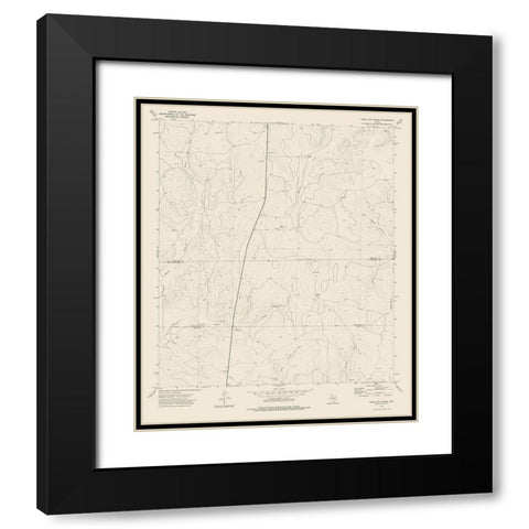 Coon Dive Draw Texas Quad - USGS 1973 Black Modern Wood Framed Art Print with Double Matting by USGS