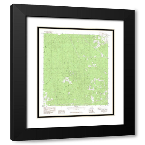 Chambliss Hill Teaxs Quad - USGS 1984 Black Modern Wood Framed Art Print with Double Matting by USGS