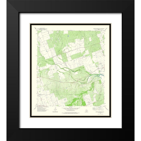 Carrizo Springs NW Texas Quad - USGS 1972 Black Modern Wood Framed Art Print with Double Matting by USGS