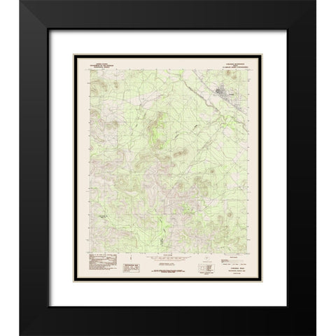 Carlsbad Texas Quad - USGS 1984 Black Modern Wood Framed Art Print with Double Matting by USGS