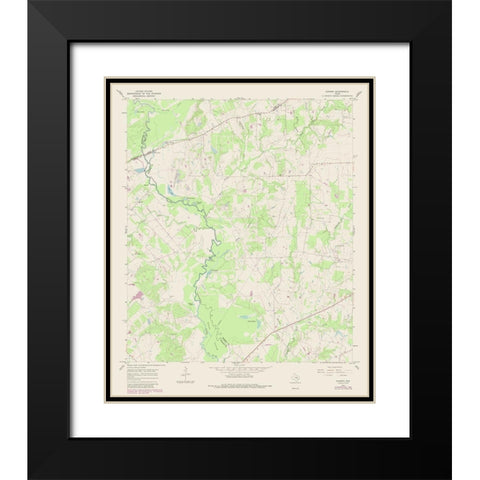 Canary Texas Quad - USGS 1965 Black Modern Wood Framed Art Print with Double Matting by USGS