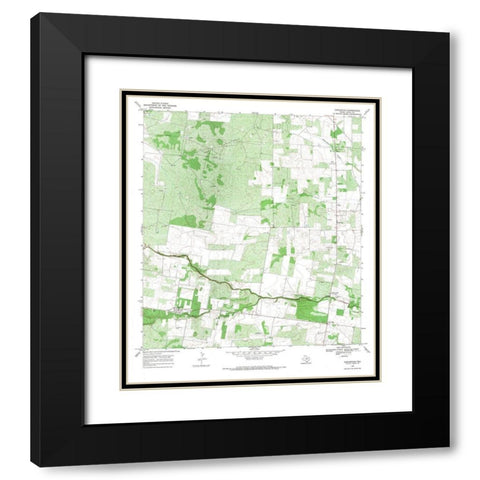 Concepcion Texas Quad - USGS 1968 Black Modern Wood Framed Art Print with Double Matting by USGS