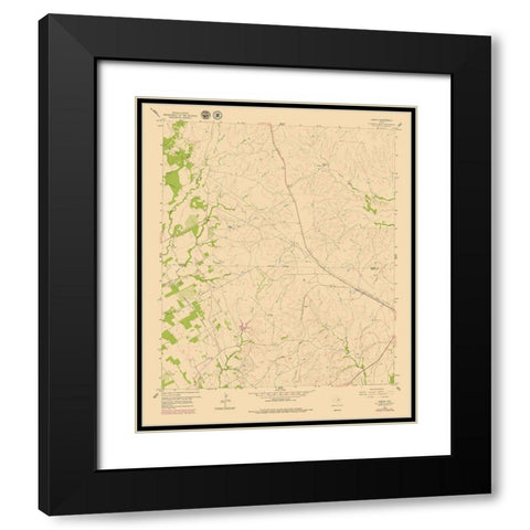 Chapin Texas Quad - USGS 1979 Black Modern Wood Framed Art Print with Double Matting by USGS