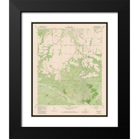 Cee Vee Texas Quad - USGS 1981 Black Modern Wood Framed Art Print with Double Matting by USGS
