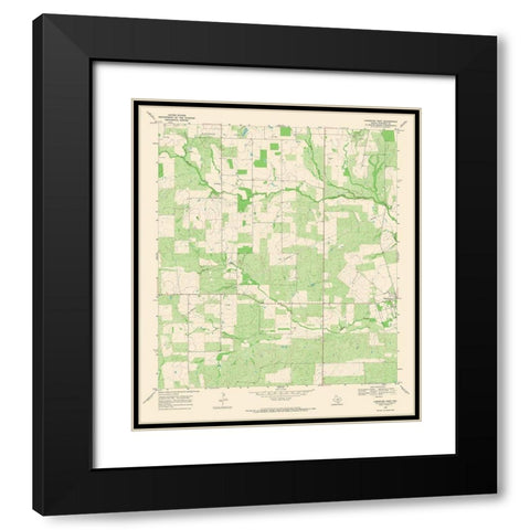 Christine West Texas Quad - USGS 1968 Black Modern Wood Framed Art Print with Double Matting by USGS