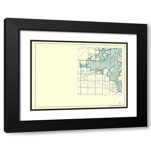 Dallas Texas Cities 2 of 4 - Highway Dept 1936 Black Modern Wood Framed Art Print with Double Matting by Highway Dept