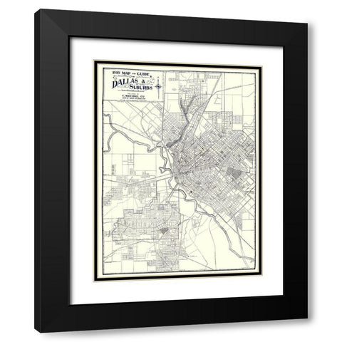 Dallas, Suburbs Texas - Weichsel 1919 Black Modern Wood Framed Art Print with Double Matting by Weichsel
