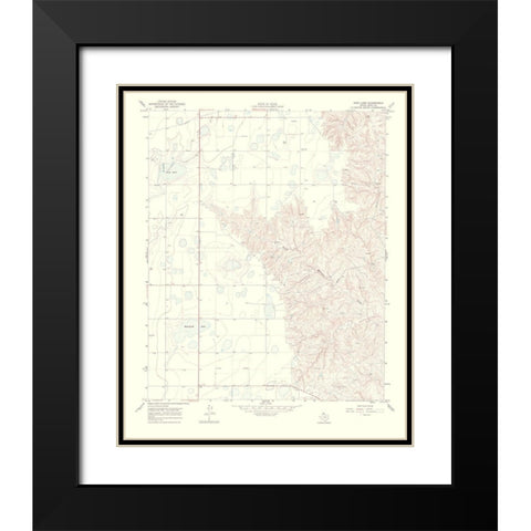 Deep Lake Texas Quad - USGS 1970 Black Modern Wood Framed Art Print with Double Matting by USGS