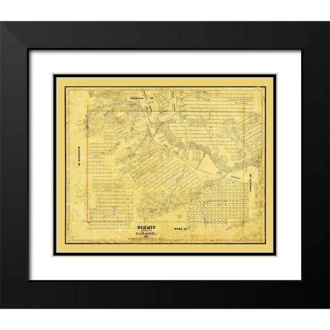 Dimmit County Texas - Arlitt 1876 Black Modern Wood Framed Art Print with Double Matting by Arlitt