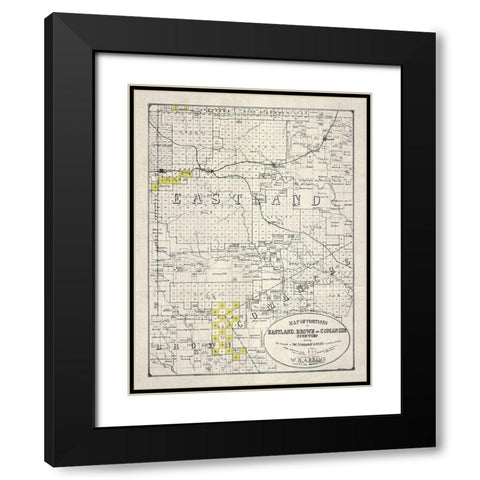 Eastland, Brown, Comanche County Texas -1890 Black Modern Wood Framed Art Print with Double Matting by Unknown