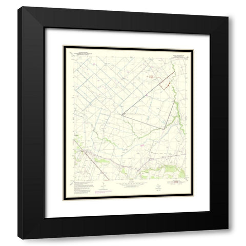 Egypt Texas Quad - USGS 1981 Black Modern Wood Framed Art Print with Double Matting by USGS