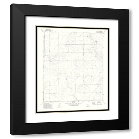Fairview Texas Quad - USGS 1975 Black Modern Wood Framed Art Print with Double Matting by USGS