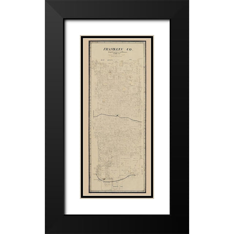Franklin County Texas - Pressler 1897 Black Modern Wood Framed Art Print with Double Matting by Pressler