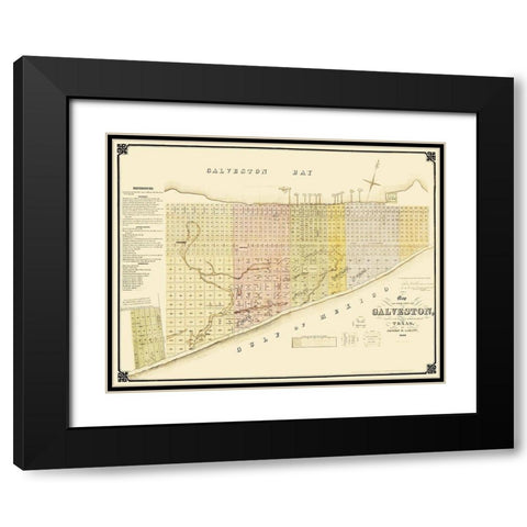 Galveston Texas Landowner - Labatt 1869 Black Modern Wood Framed Art Print with Double Matting by Labatt