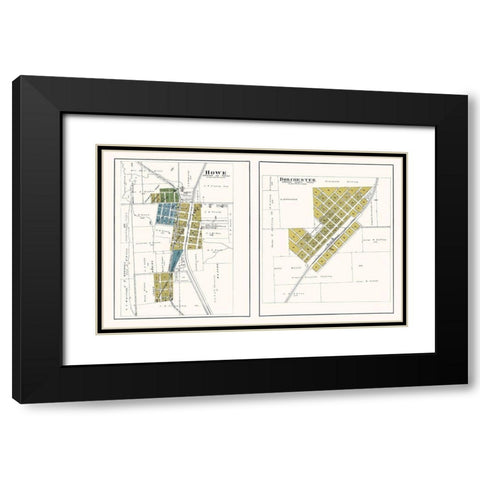 Howe, Dorchester Texas Landowner - Jackson 1908 Black Modern Wood Framed Art Print with Double Matting by Jackson