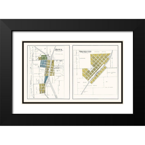 Howe, Dorchester Texas Landowner - Jackson 1908 Black Modern Wood Framed Art Print with Double Matting by Jackson