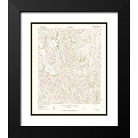 Griffin Ranch Texas Quad - USGS 1963 Black Modern Wood Framed Art Print with Double Matting by USGS
