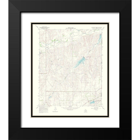 Hackberry Creek Texas Quad - USGS 1969 Black Modern Wood Framed Art Print with Double Matting by USGS
