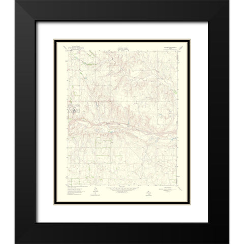 Kelton Southeast Texas Quad - USGS 1965 Black Modern Wood Framed Art Print with Double Matting by USGS