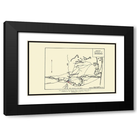Country Northeast of Matamoros - Church News 1892 Black Modern Wood Framed Art Print with Double Matting by Church News