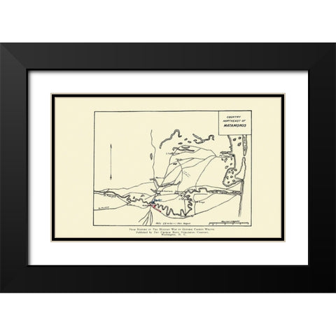 Country Northeast of Matamoros - Church News 1892 Black Modern Wood Framed Art Print with Double Matting by Church News