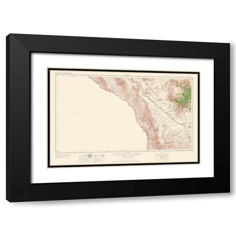 Marfa Texas Quad - USGS 1959 Black Modern Wood Framed Art Print with Double Matting by USGS