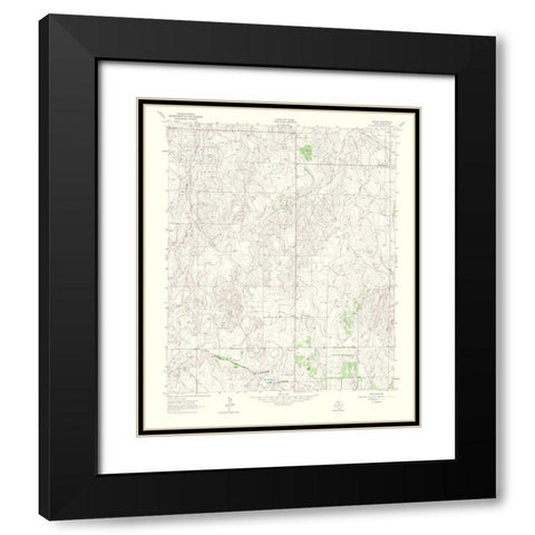 Pakan Texas Quad - USGS 1965 Black Modern Wood Framed Art Print with Double Matting by USGS