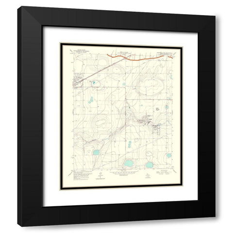 Panhandle East Texas Quad - USGS 1967 Black Modern Wood Framed Art Print with Double Matting by USGS