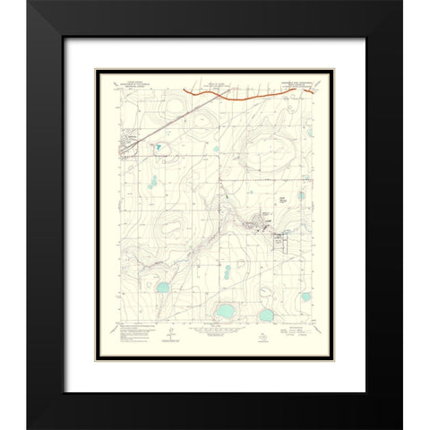 Panhandle East Texas Quad - USGS 1967 Black Modern Wood Framed Art Print with Double Matting by USGS