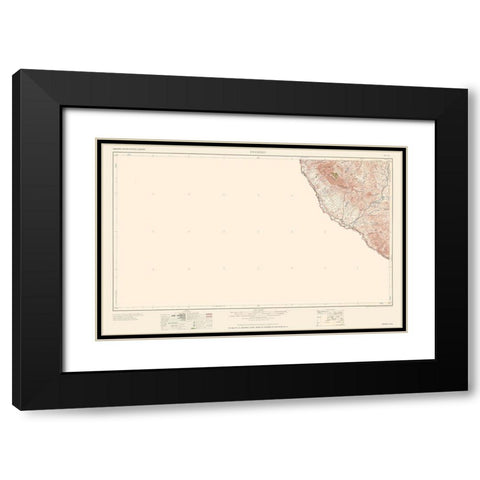 Presidio Texas Quad - USGS 1959 Black Modern Wood Framed Art Print with Double Matting by USGS