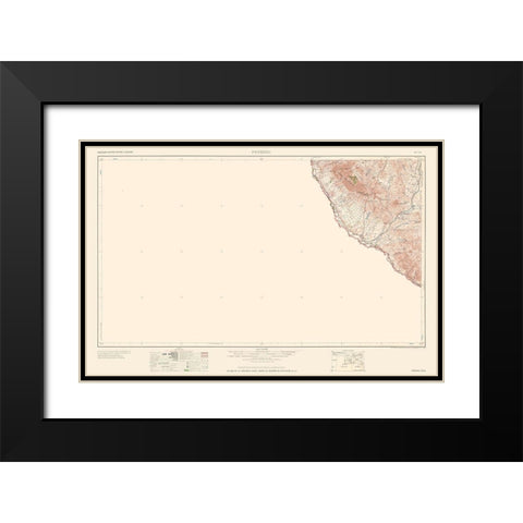 Presidio Texas Quad - USGS 1959 Black Modern Wood Framed Art Print with Double Matting by USGS