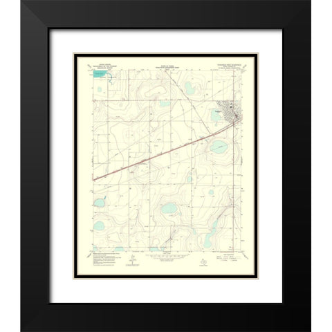 Panhandle West Texas Quad - USGS 1967 Black Modern Wood Framed Art Print with Double Matting by USGS