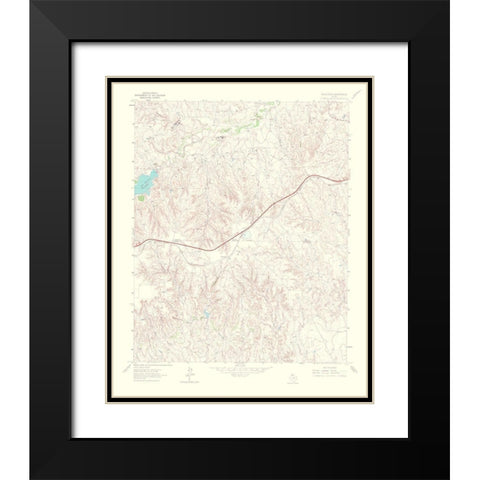 Rockledge Texas Quad - USGS 1967 Black Modern Wood Framed Art Print with Double Matting by USGS