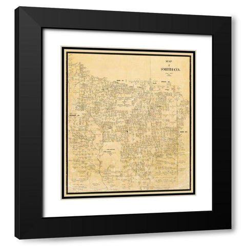 Smith Texas Landowner - Willke 1855 Black Modern Wood Framed Art Print with Double Matting by Willke