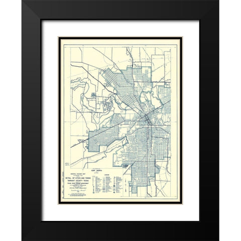 Taylor Ranch Texas Quad - USGS 1969 Black Modern Wood Framed Art Print with Double Matting by USGS