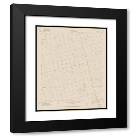 Tenmile Texas Quad - USGS 1970 Black Modern Wood Framed Art Print with Double Matting by USGS