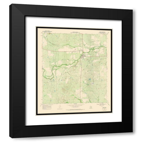 Tilden Texas Quad - USGS 1968 Black Modern Wood Framed Art Print with Double Matting by USGS