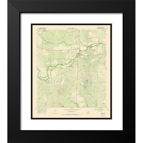 Tilden Texas Quad - USGS 1968 Black Modern Wood Framed Art Print with Double Matting by USGS