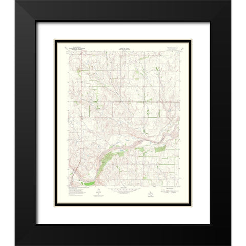 Twitty Texas Quad - USGS 1965 Black Modern Wood Framed Art Print with Double Matting by USGS