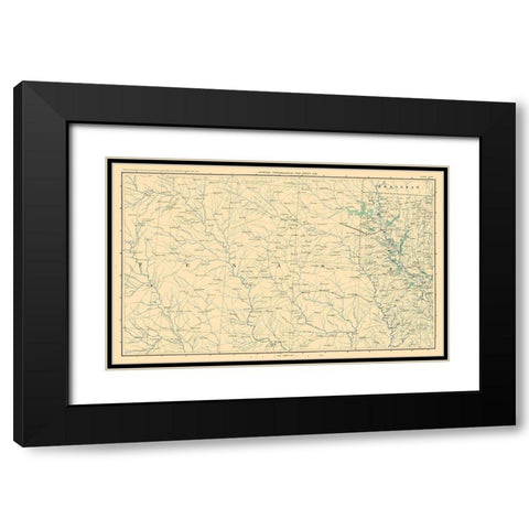 North East Texas - Bien 1895 Black Modern Wood Framed Art Print with Double Matting by Bien