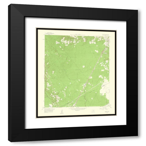 Westcott Texas Quad - USGS 1959 Black Modern Wood Framed Art Print with Double Matting by USGS