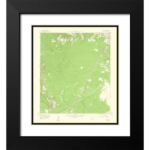 Westcott Texas Quad - USGS 1959 Black Modern Wood Framed Art Print with Double Matting by USGS