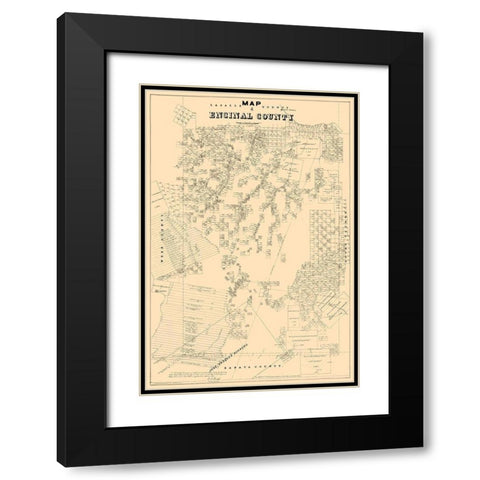 Encinal, Webb Texas - Walsh 1879 Black Modern Wood Framed Art Print with Double Matting by Walsh