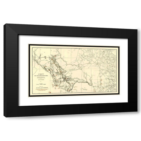 Rio Grande Frontier - Livermore 1883 Black Modern Wood Framed Art Print with Double Matting by Livermore