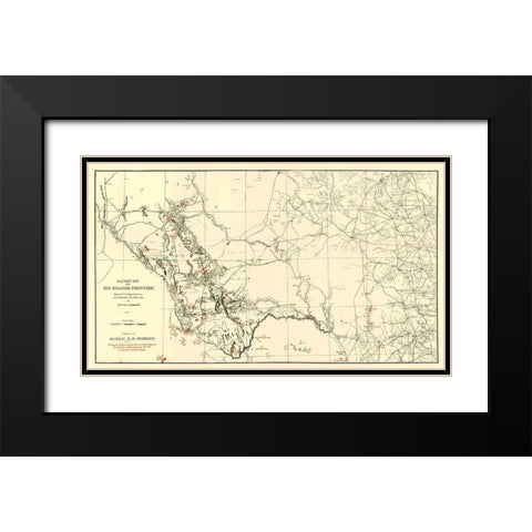 Rio Grande Frontier - Livermore 1883 Black Modern Wood Framed Art Print with Double Matting by Livermore