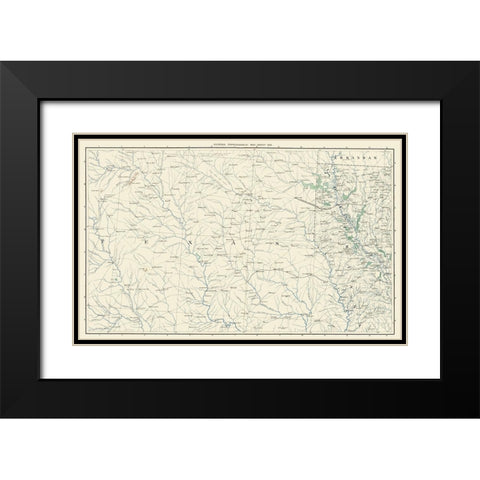 East Texas West Louisiana Sheet- US War Dept 1891 Black Modern Wood Framed Art Print with Double Matting by US War Dept